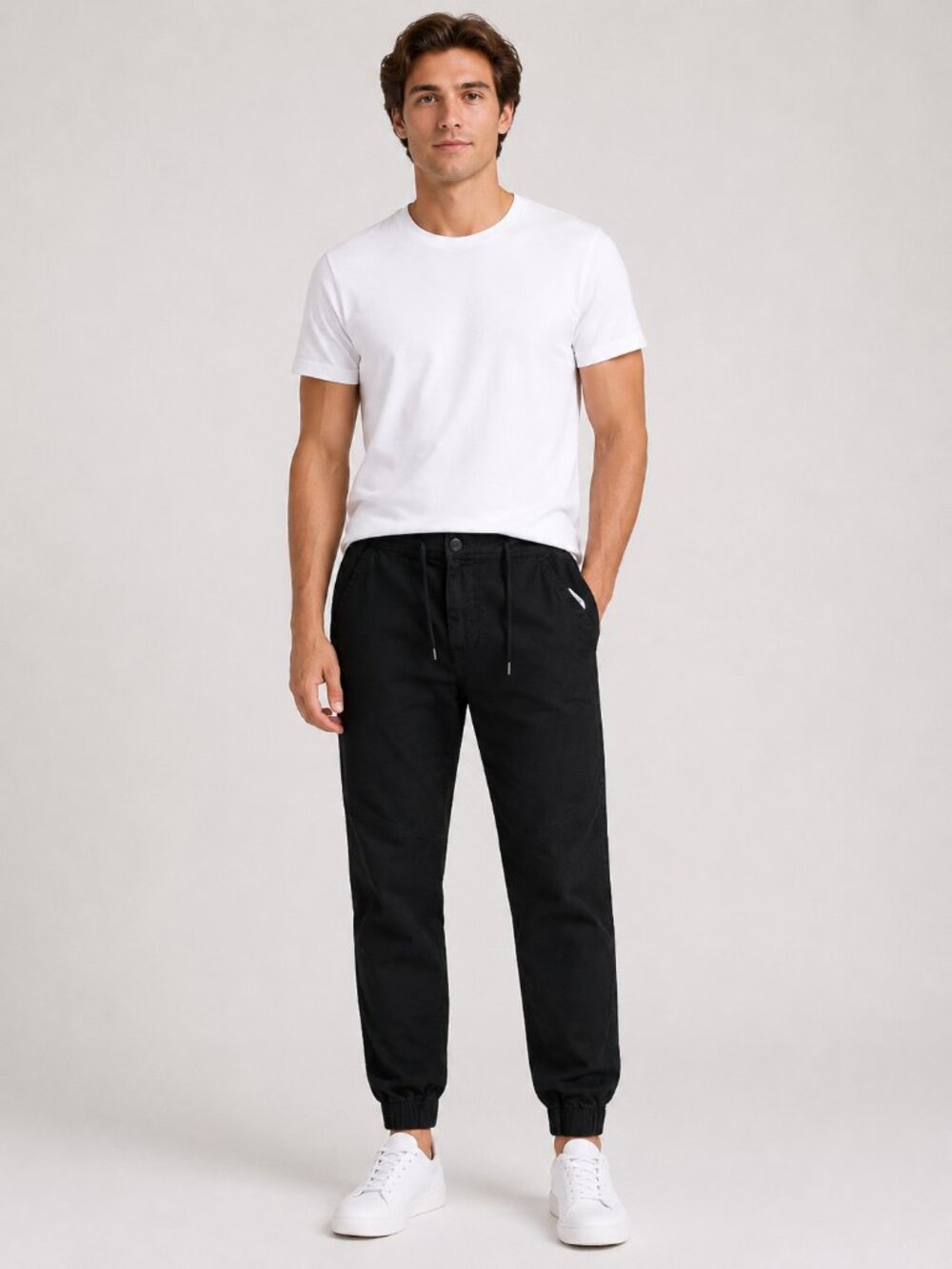 Denali Men's Black Cotton Stretch Jogger Pants Size 34 Drawstring